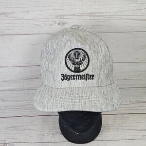 Jägermeister Hat Snapback Men's Adjustable Heather Gray Liquor Logo Cap